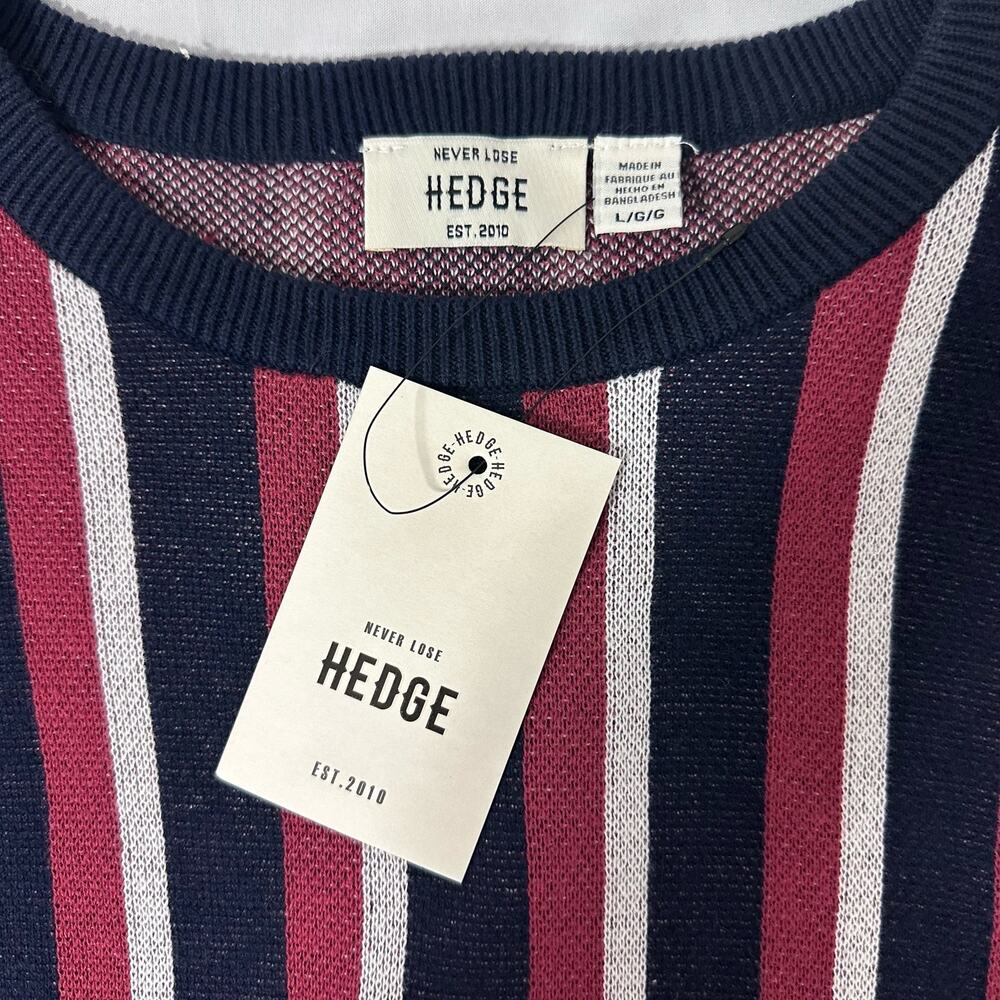 Never Lose Hedge Large 100% Cotton Striped Pullover Sweater - Picture 7 of 8